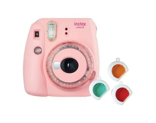 Câmera Instantânea Fujifilm Instax Mini 9 Rosa Chiclé com 3 