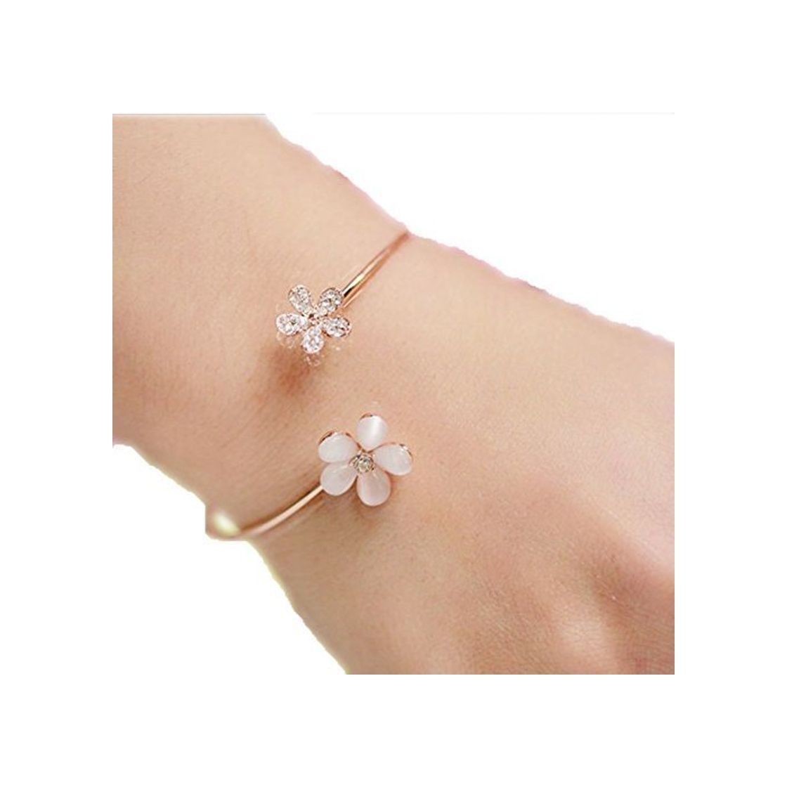 Belleza Atommy Pulseras de mujer de plata joyería de margarita fresca brazalete de