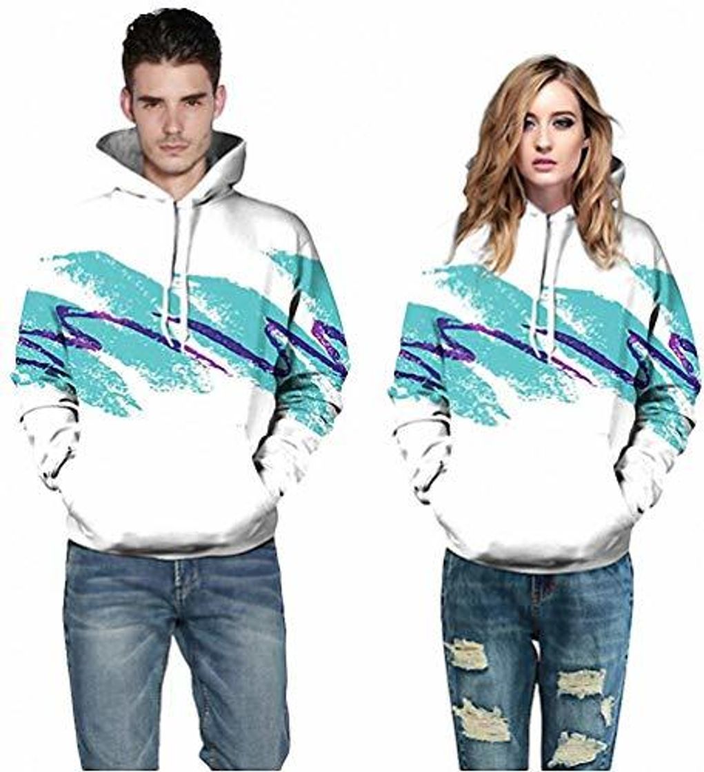 Products Autumn Men White Hoodies 3D Blue Purple Graffiti Hoody Sudaderas Sueltas Casual