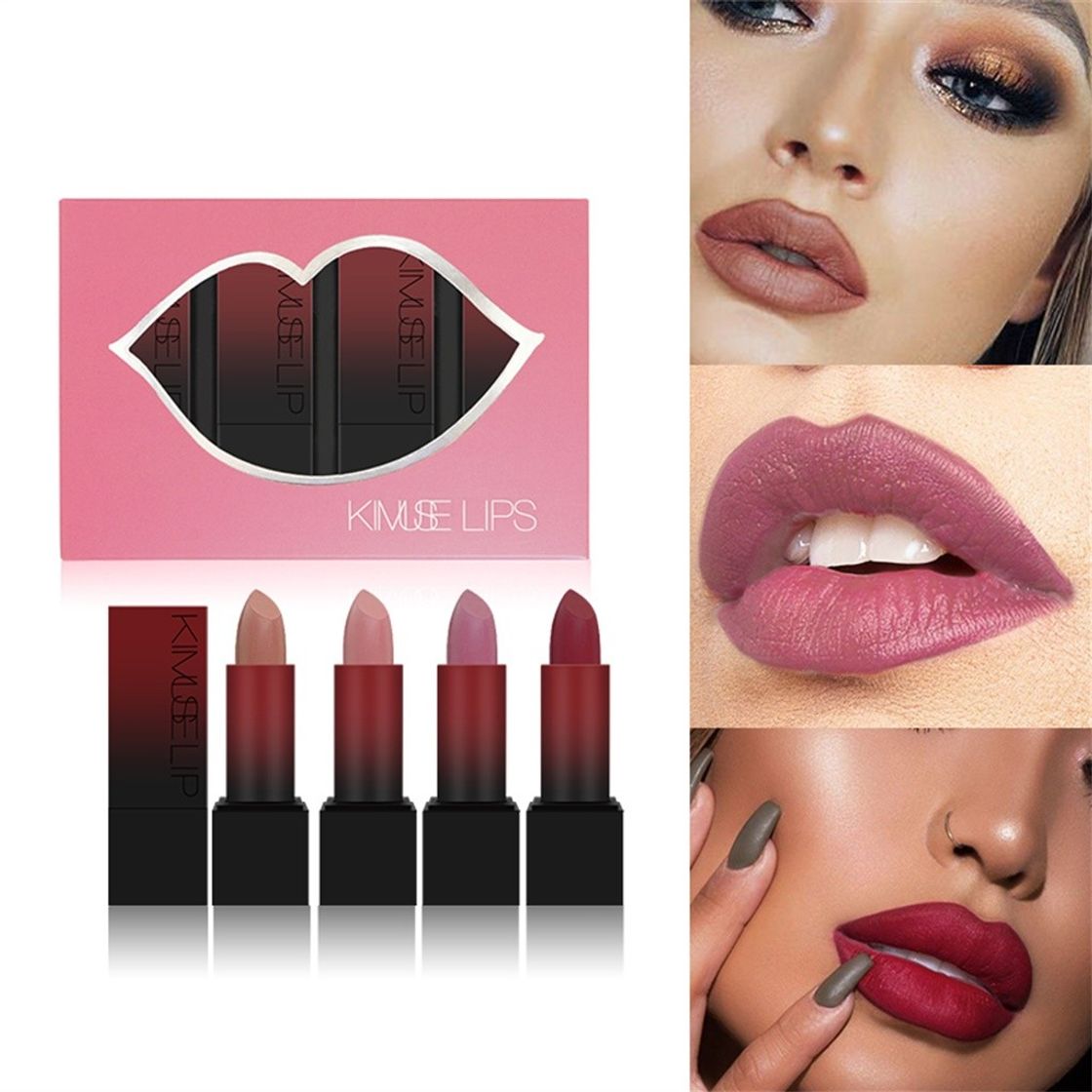 Social Beauty Glazed Lápiz labial líquido mate Set 6 colores Niebla Lápices labiales