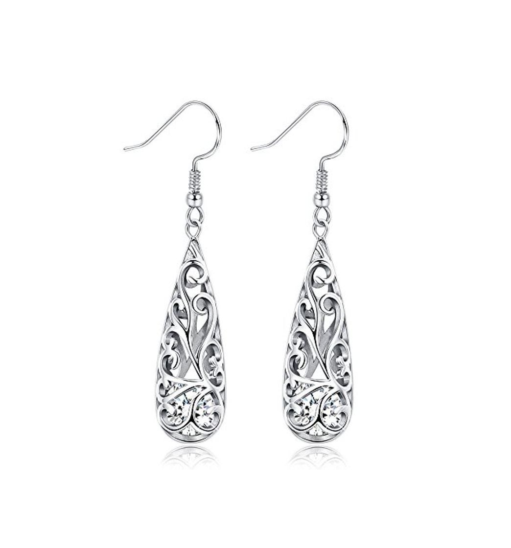 Producto BESTEEL Pendientes Plata de Ley 925 para Mujer Aretes con Circonita Colgante Pendientes Largos Elegante Regalo