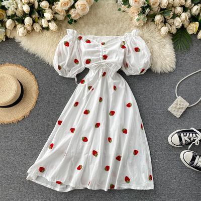 Product Kyleigh off-shoulder puff sleeve dress 

