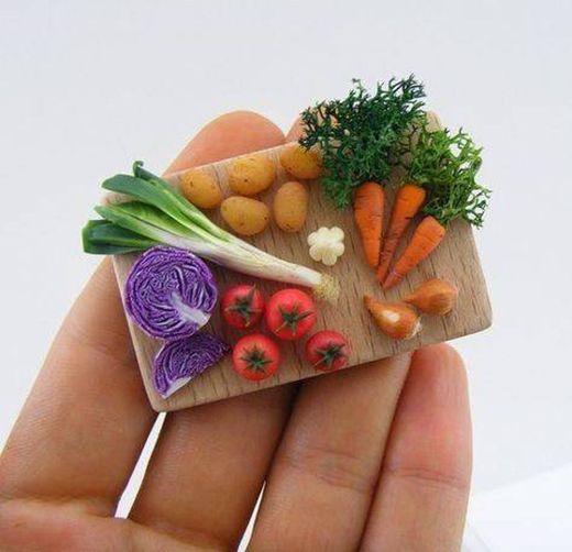 Verduras e legumes em Miniatura