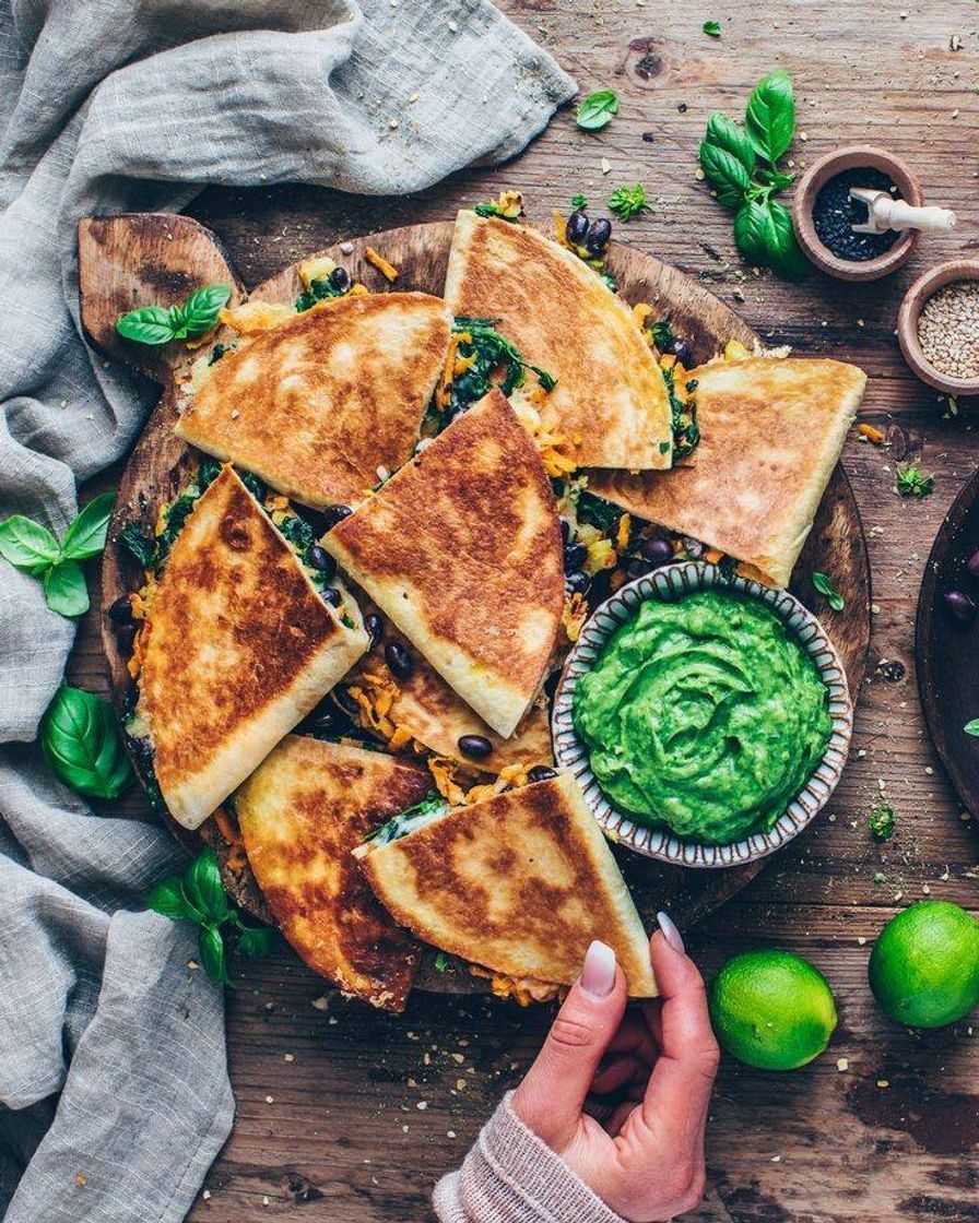 Social  Vegan quesadillas batata doce