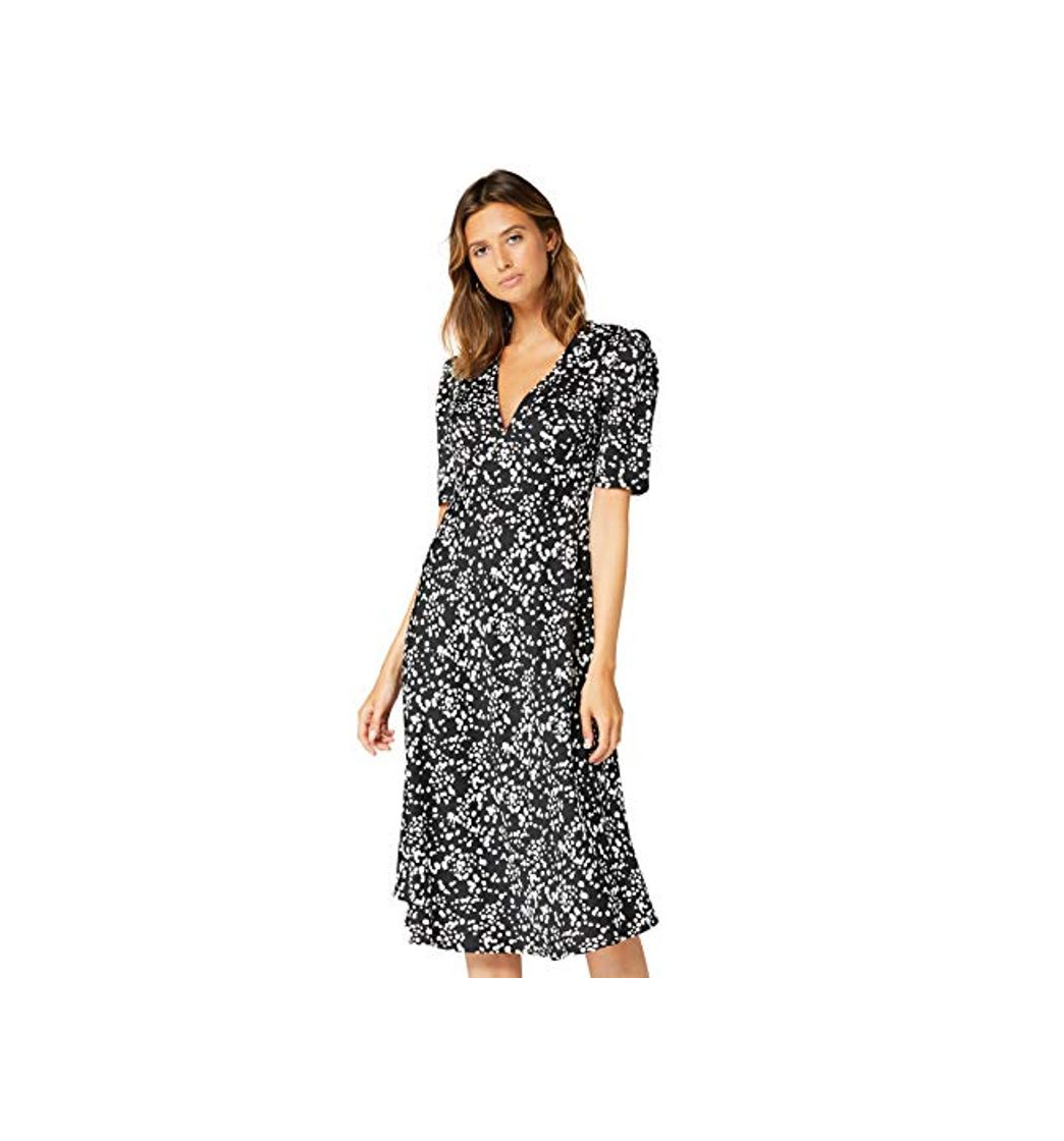 Producto Marca Amazon - TRUTH & FABLE Vestido Midi Evasé de Gasa Mujer,