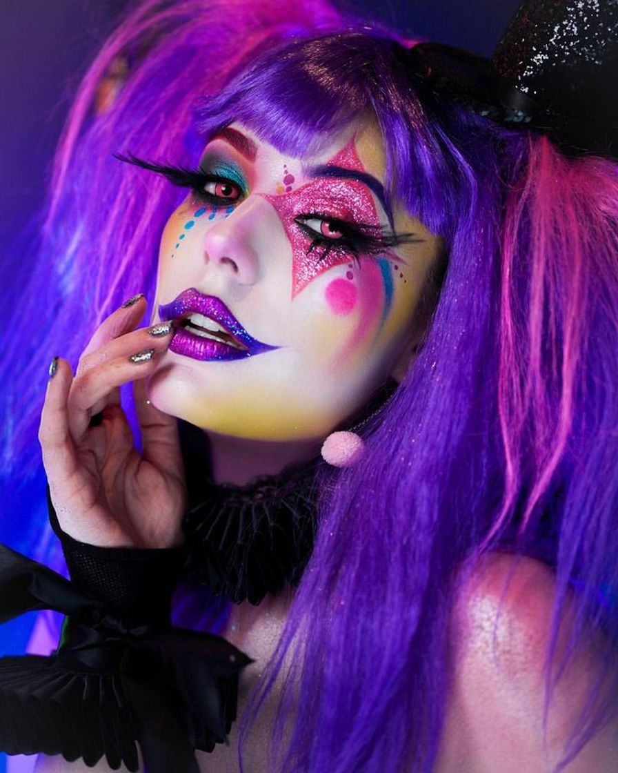 Social purple clown
