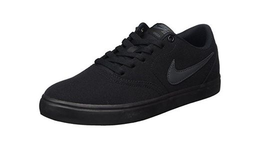 Nike SB Check Solar Cnvs, Zapatillas de Skateboarding para Hombre, Negro