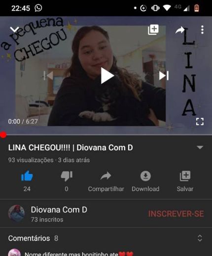LINA CHEGOU!!!! | Diovana Com D 