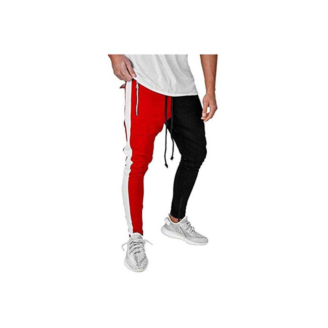 JiaMeng Pantalones Chino Slim Fit Casual para Hombre Slim Slim Color Casual Sports Pocket Colors Pies Pantalones Largos Pantalone Casuales Transpirable Cómodo