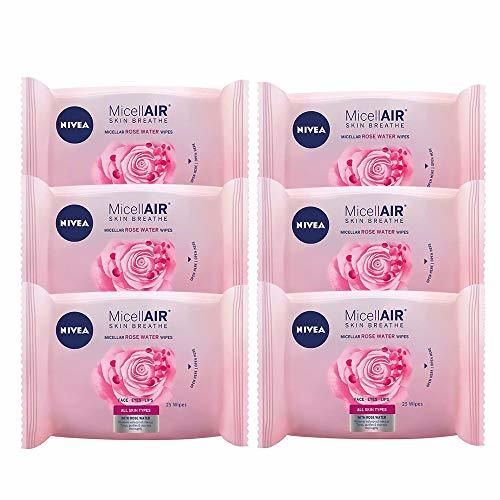 Product NIVEA MicellAIR Toallitas Desmaquilladoras Micelares con Agua de Rosas en pack de