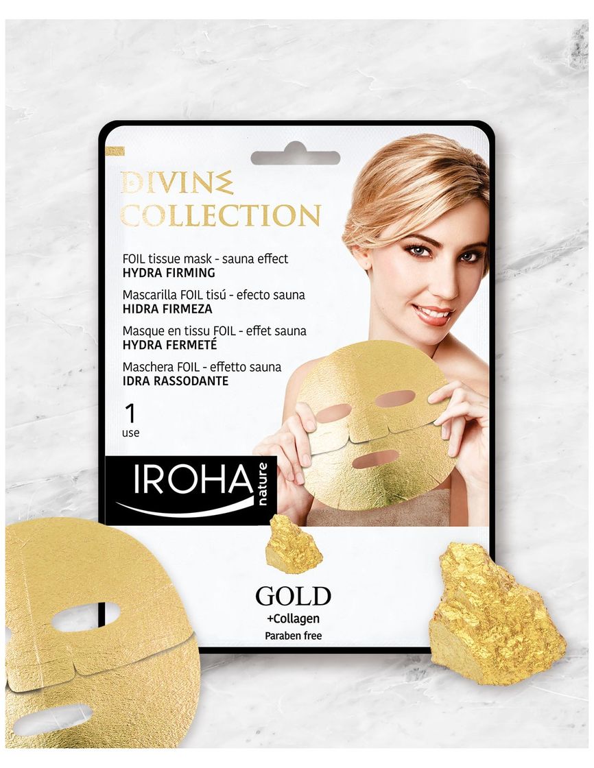 Moda Mascarilla FOIL Hidra Firmeza - ORO - efecto sauna