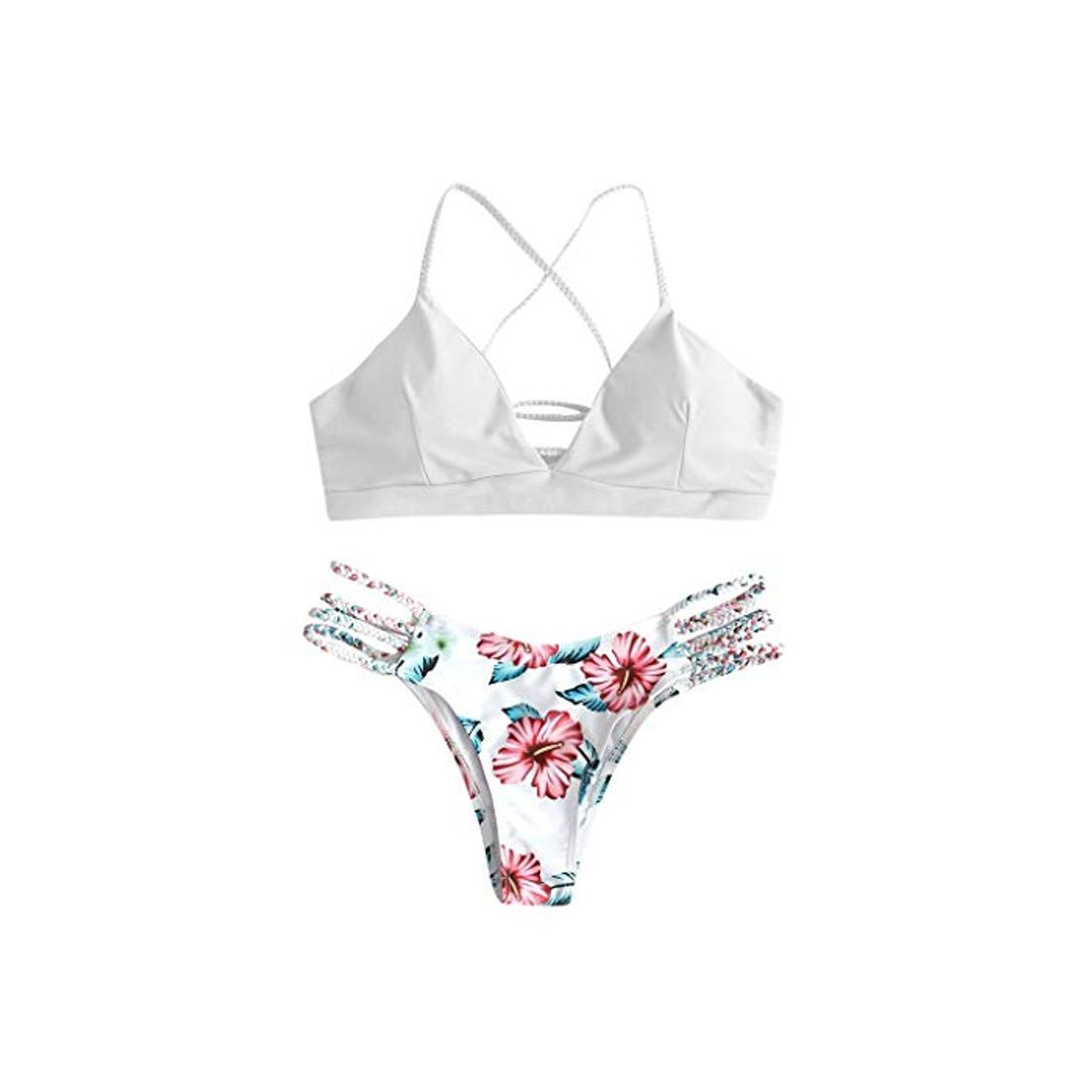 Social riou Bikini Conjuntos de Bikinis para Mujer Push Up Mujeres Traje de BañO Estampado Bohemio Dividido BañAdores con Relleno Tops y Braguitas Mujer 2019 brasileños vikinis