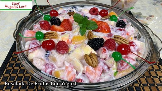 Ensalada De Frutas Con Yogurt , Ensalada Navideña - YouTube