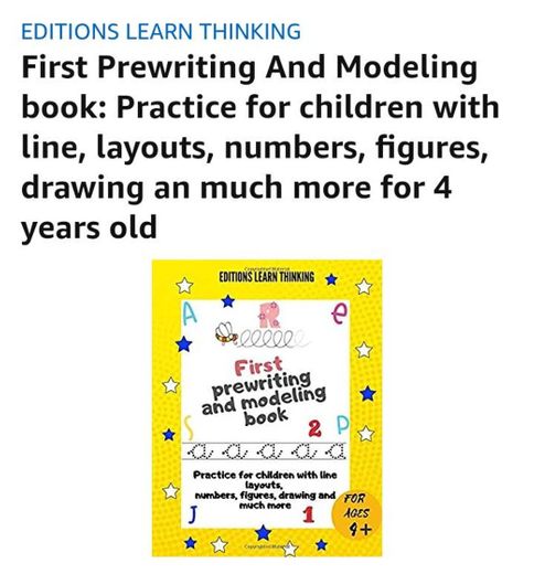 First Prewriting And Modeling book: Practice for children 