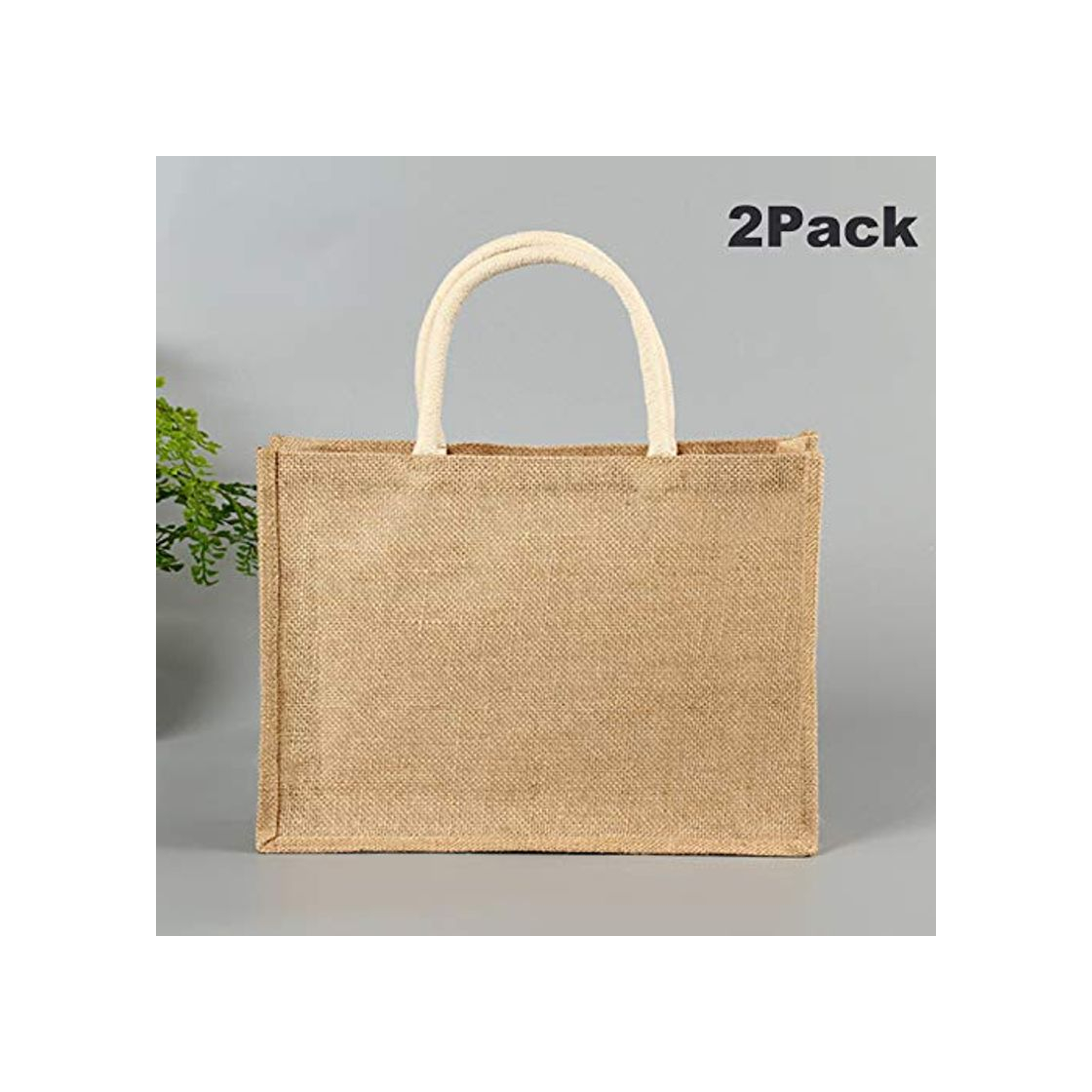 Product Bolsas de yute de yute, bolsas de arpillera natural con asas de