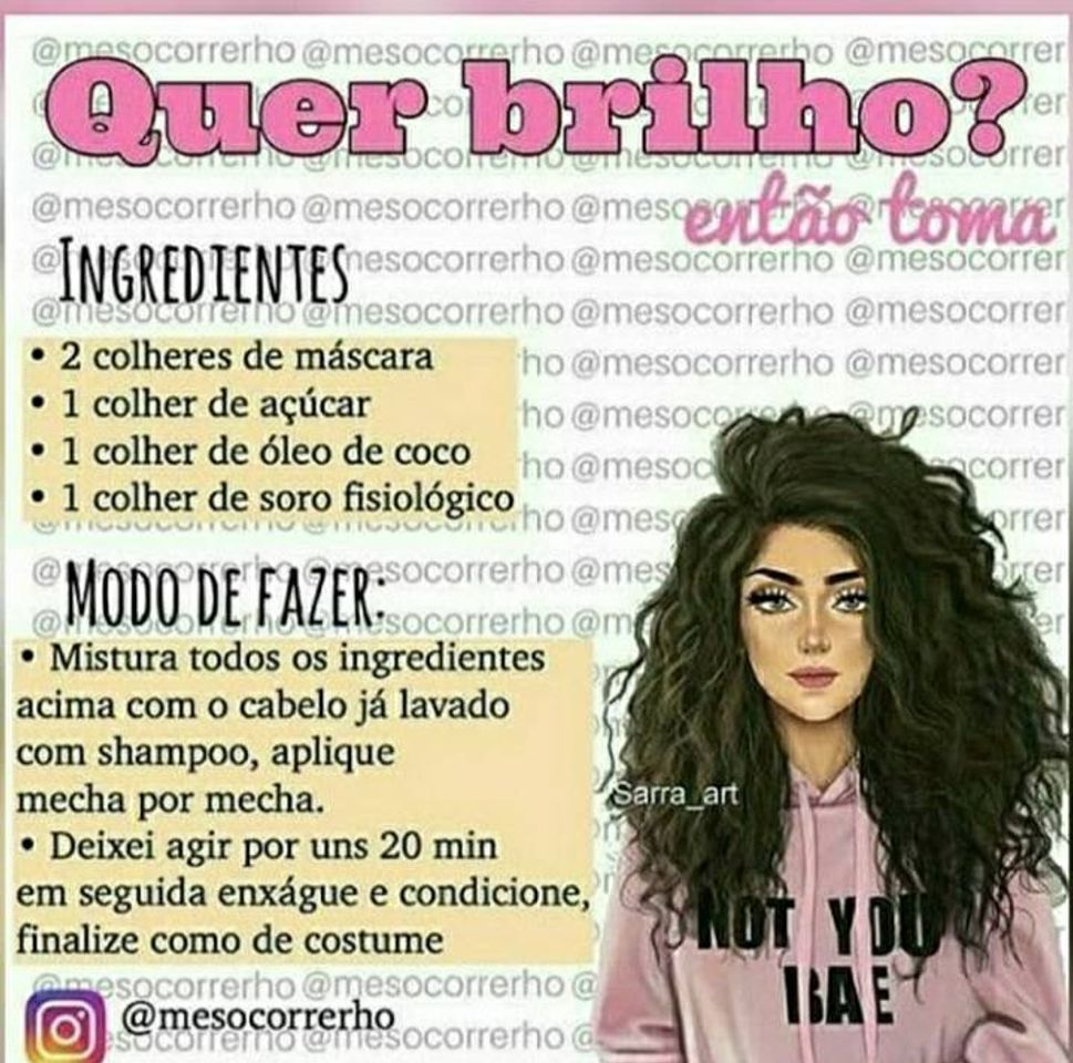 Moda Dica pro cabelo ter "brilho"💁