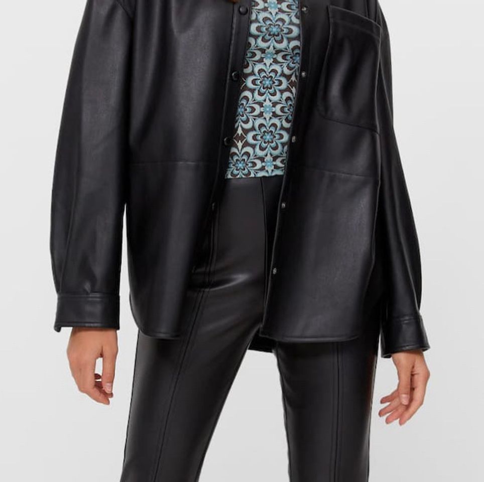 Camisa Efecto Piel Oversize🔝🖤