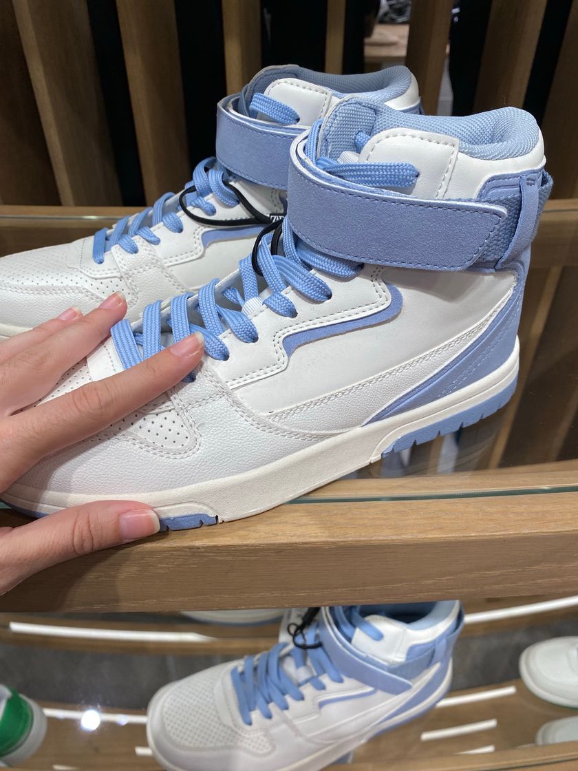 Social Sneakers Abotinadas Azul💙 Zara