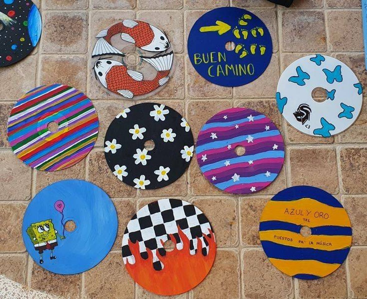 Social cds pintados á mão