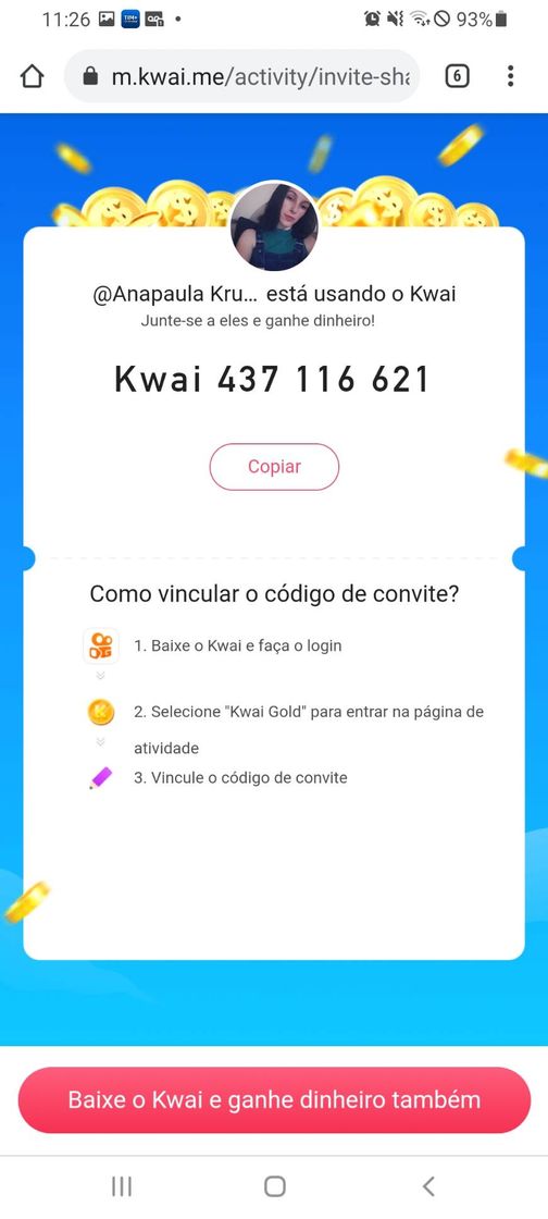 App Kwai437116621 realmente da certo e vídeos muito divertidos..