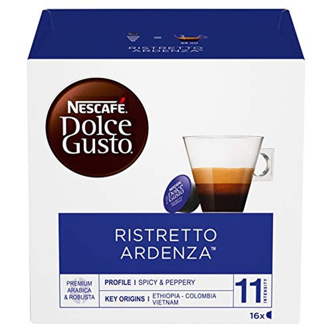 Social NESCAFÉ Dolce Gusto Café Ristretto Ardenza, Pack de 3 x 16 Cápsulas