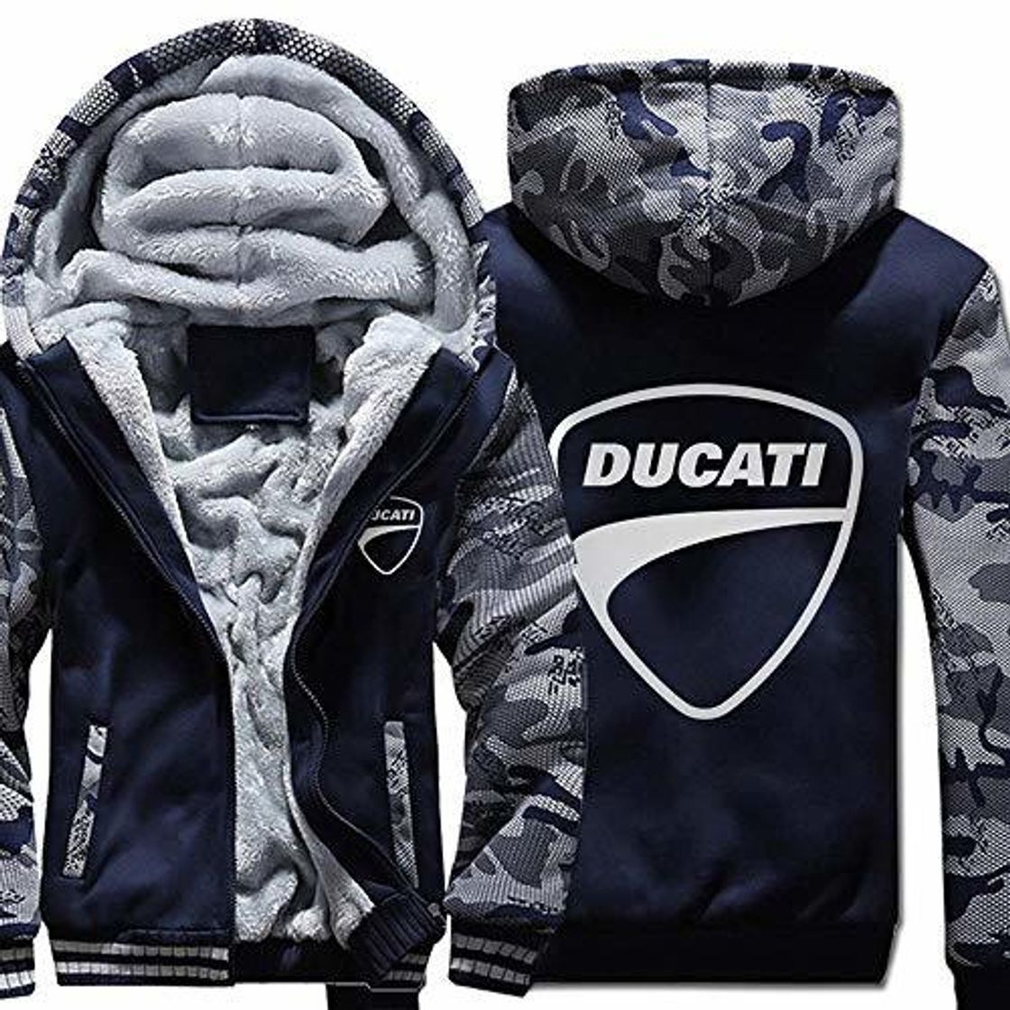 Places ENTHUSIAST Teen Chaqueta Unisex con Capucha Suéter Ducati Impreso Cremallera con Capucha