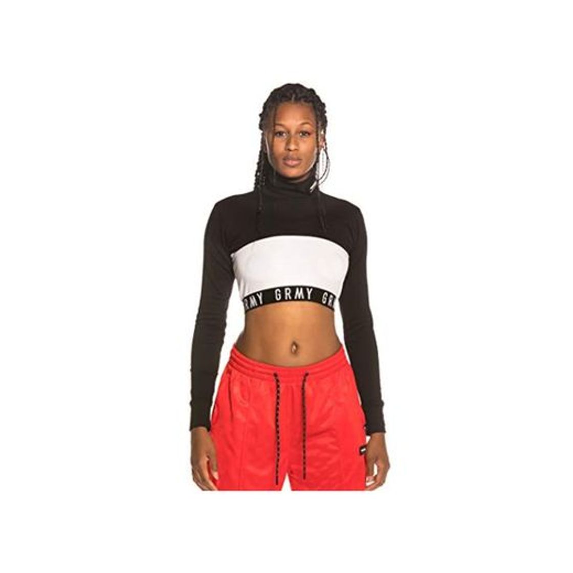 Products GRIMEY Camiseta Chica Sighting in Vostok Long Sleeve Crop Top FW19 Black