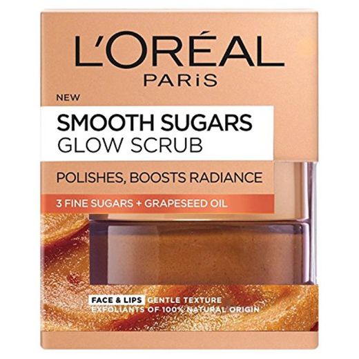 L 'Oreal París suave azúcar Glow Semilla de Uva cara y labios