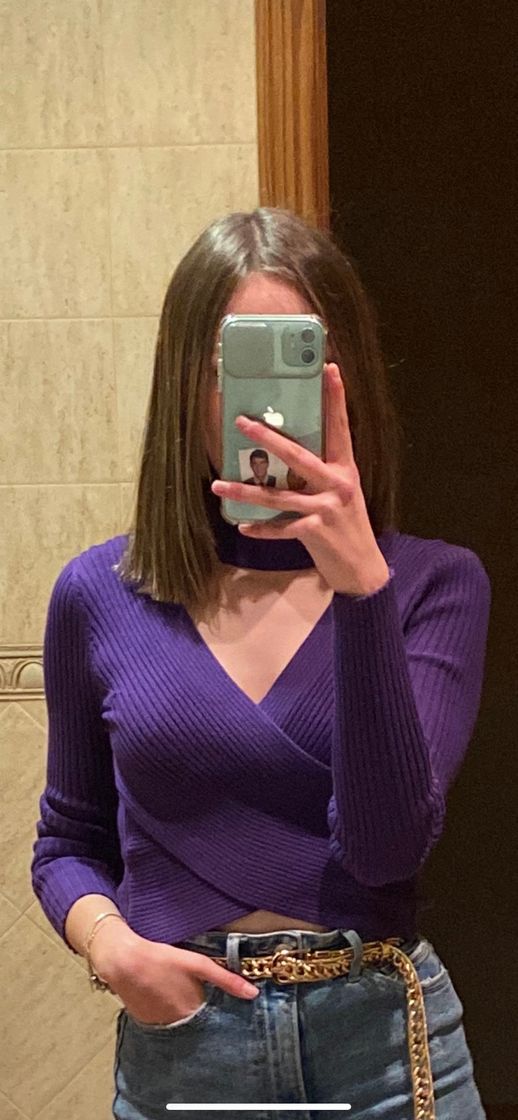 Moda Top punto morado 