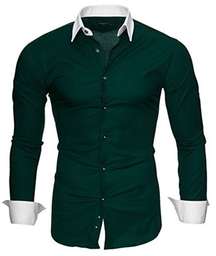 Kayhan Hombre Camisa Mailand, Darkgreen