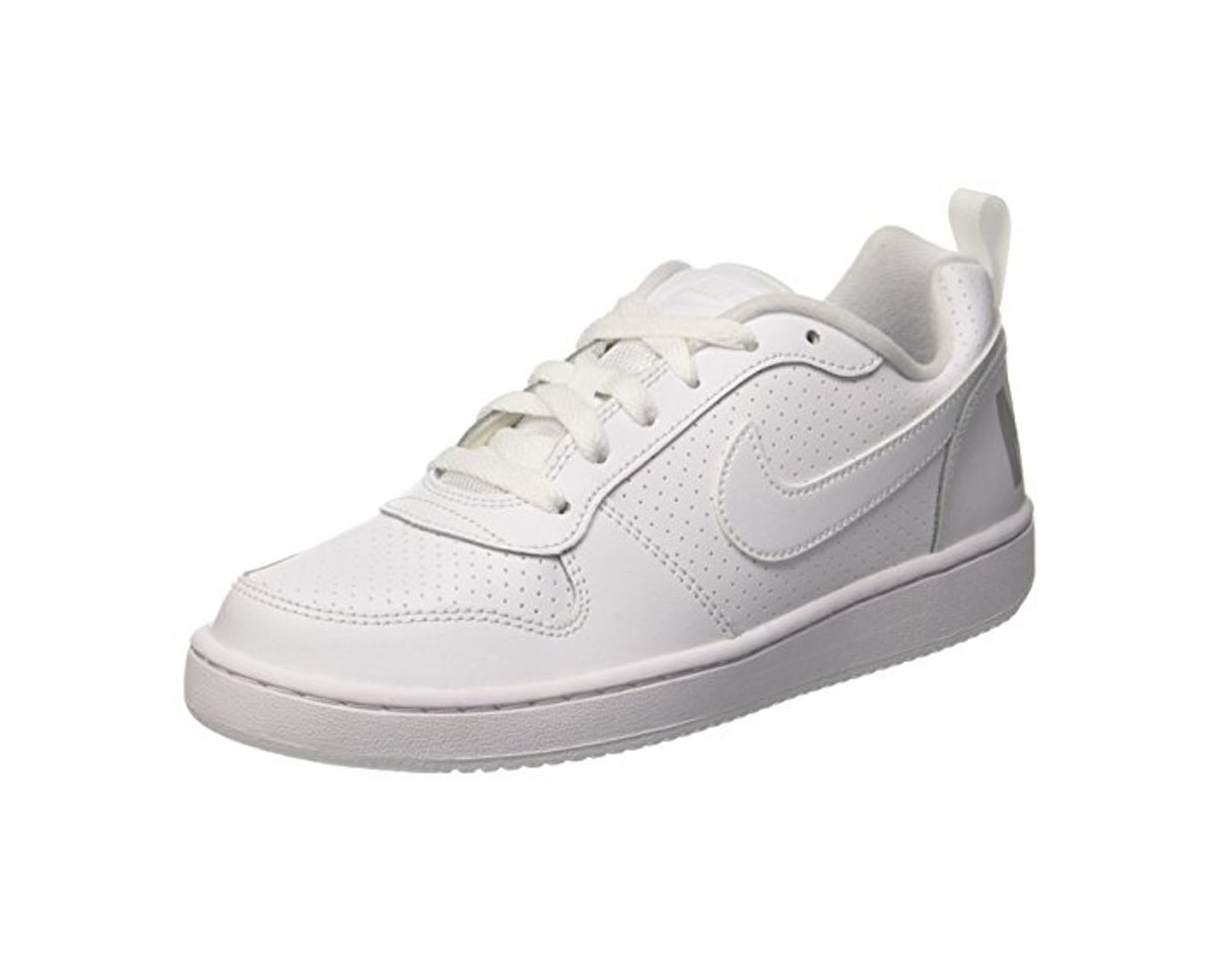 Fashion Nike Court Borough Low Gs, Zapatillas de Baloncesto Unisex Niños, Blanco