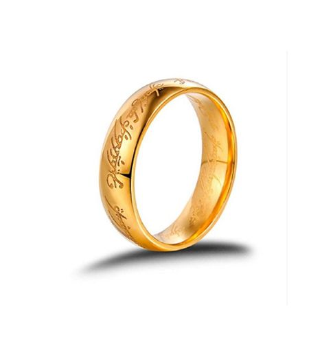 GOWE el Señor de los anillos anillo para hombres mujeres el precioso anillo de Mordor Pure 18 K sólido oro amarillo