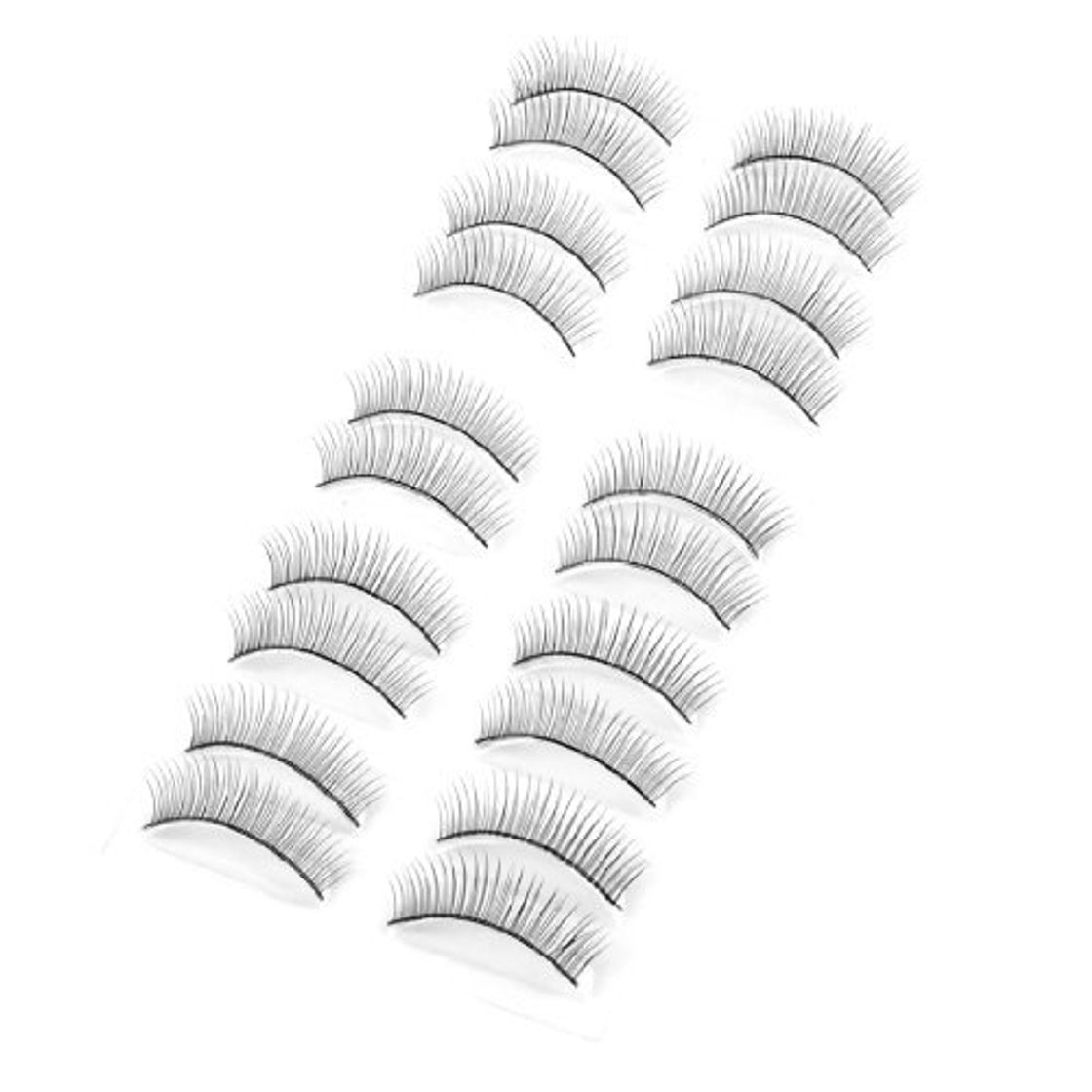 Lugar DealMux Olhos grandes senhoras maquiagem preta Curly Falso Natural Lashes cílios postiços