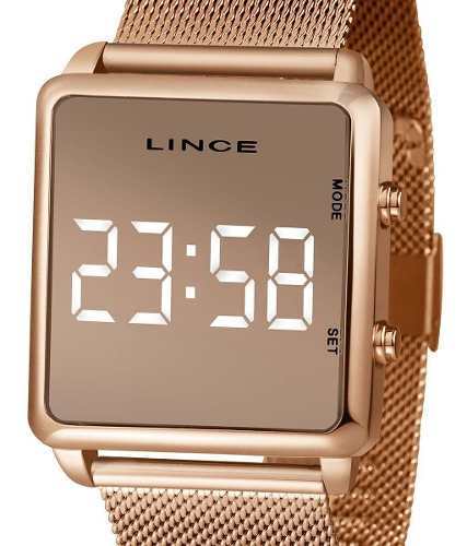 Social Relógio Lince Feminino Digital Rose Espelhado Mdr4619l Bxrx - R ...