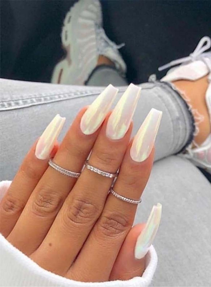 Social Long White Nail