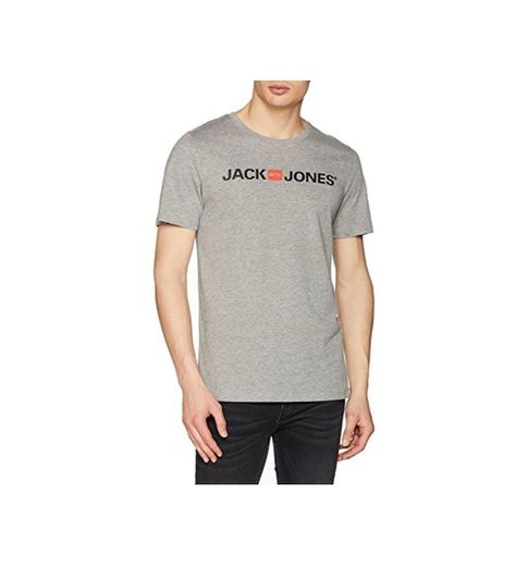 JACK & JONES Jjecorp Logo tee SS Crew Neck Noos Camiseta, Gris