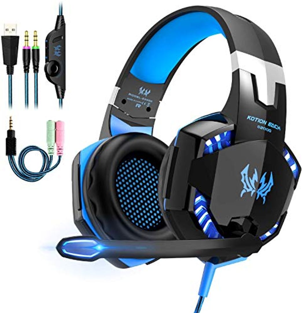 Social Auriculares Gaming Estéreo con Microfono para PS4 PC Xbox One