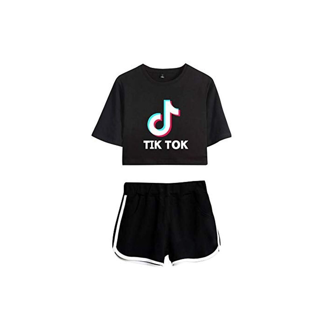 Product TIK Tok Conjunto 2 Piezas Mujer Verano Completo Sportivo Pantalon y Crop