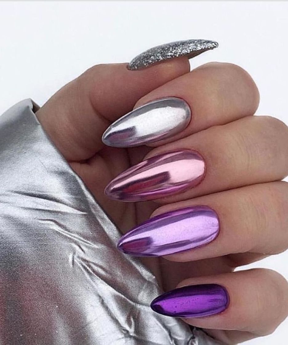 Fashion Unhas metalizadas