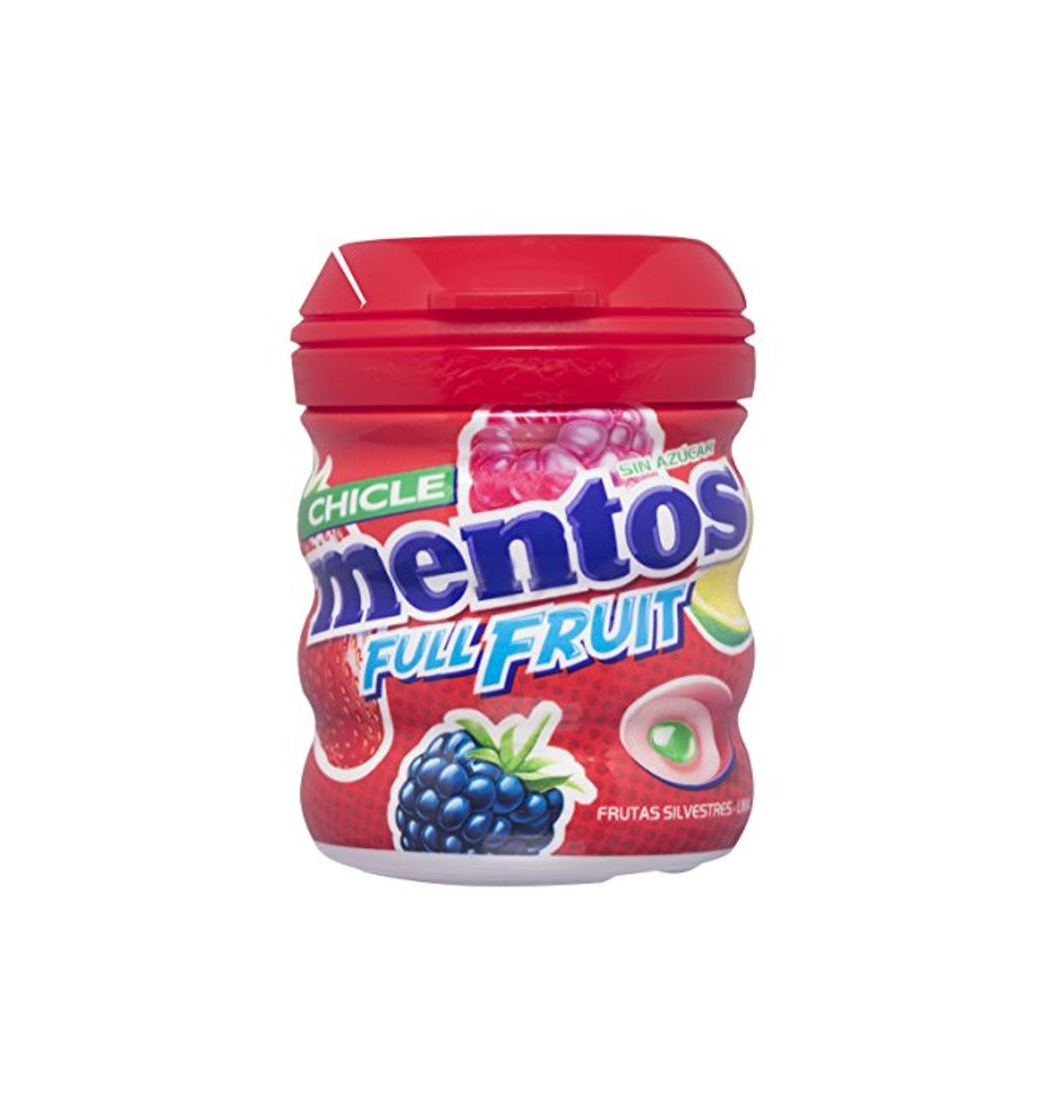Social Mentos Chicle Sin Azúcar Full Fruit Bote con Sabor a Frutas Silvestres
