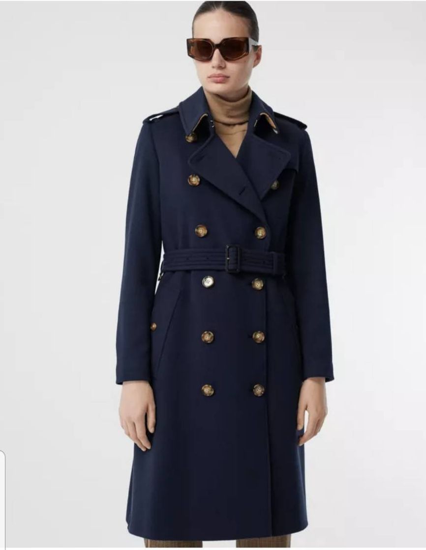 Moda Trench coat de cashmere (Azul Marinho) - Mulheres | Burberry