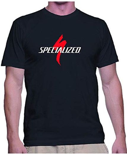 Classic Specialized Logo tee Shirt Mens Round Neck Short Sleeves Cotton T-Shirt