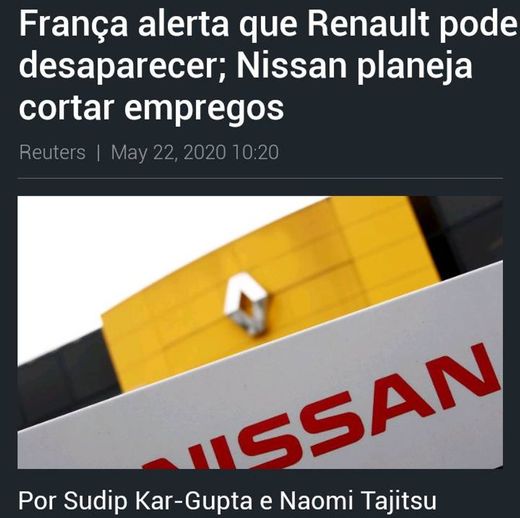 "França alerta que Renault pode desaparecer"
