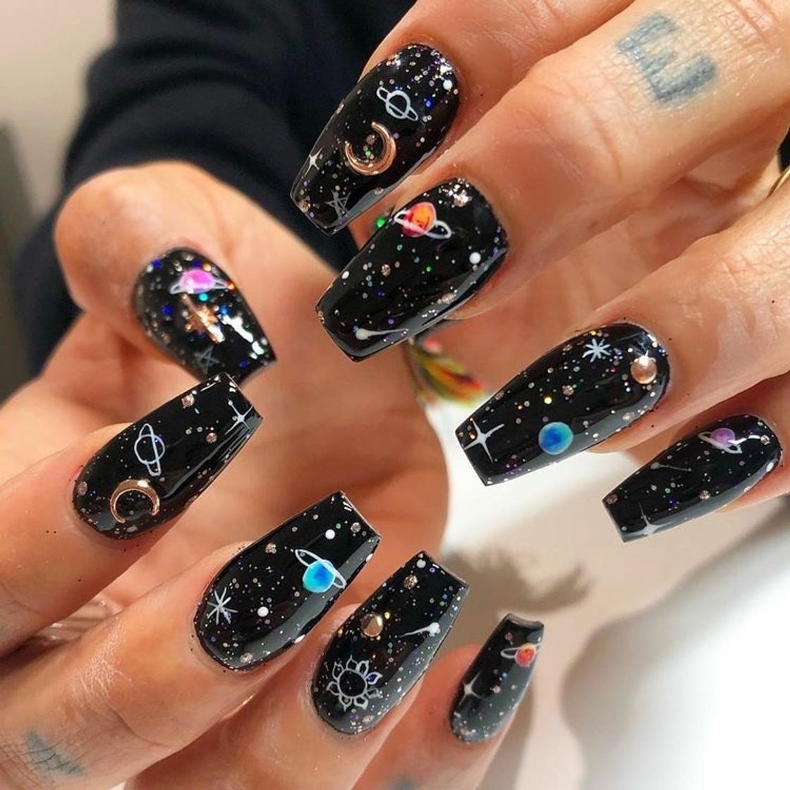 Moda Unhas de universo