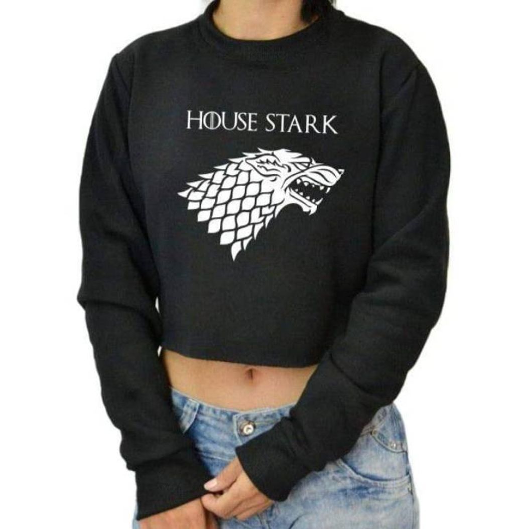 Moda Moletom Cropped Game Of Thrones House Stark