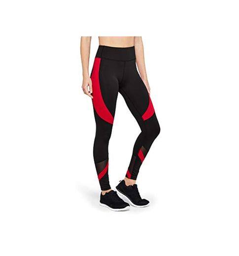 Amazon Brand - AURIQUE Leggings deportivos con paneles para mujer, Negro