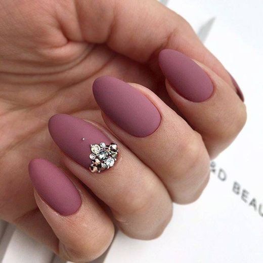 Matte purple nails