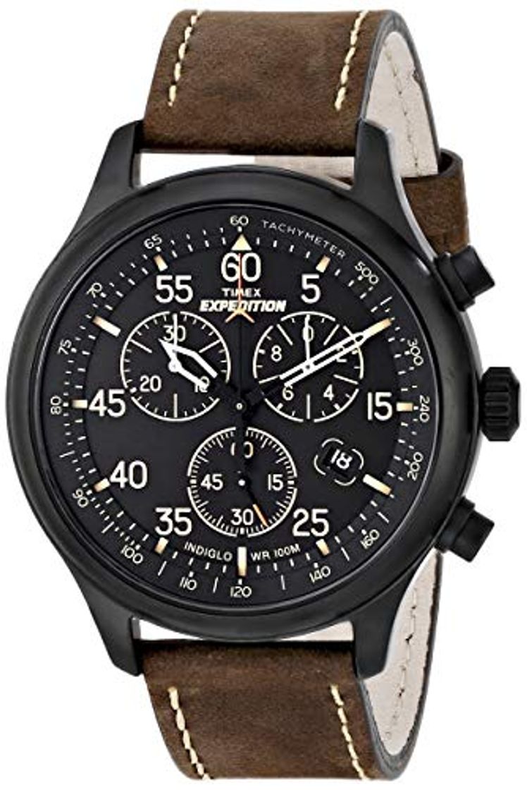 Social Timex Expedition Rugged - Reloj análogico de cuarzo con correa de cuero