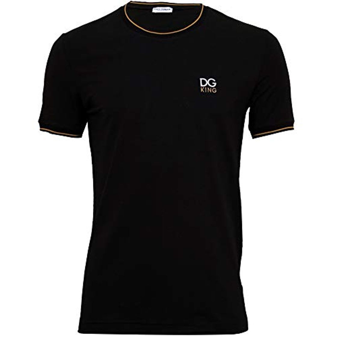 Product Dolce & Gabbana Bordado Dg King Logo Camiseta De Hombre, Negro