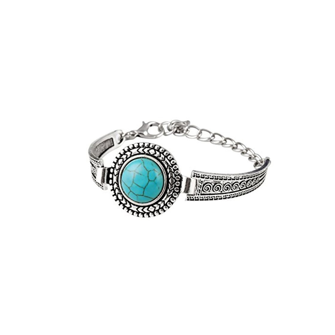 Producto Xiang Mujeres Pulsera Redonda Retro Nubes Flores Pulsera De Turquesa Accesorios Para Mujer